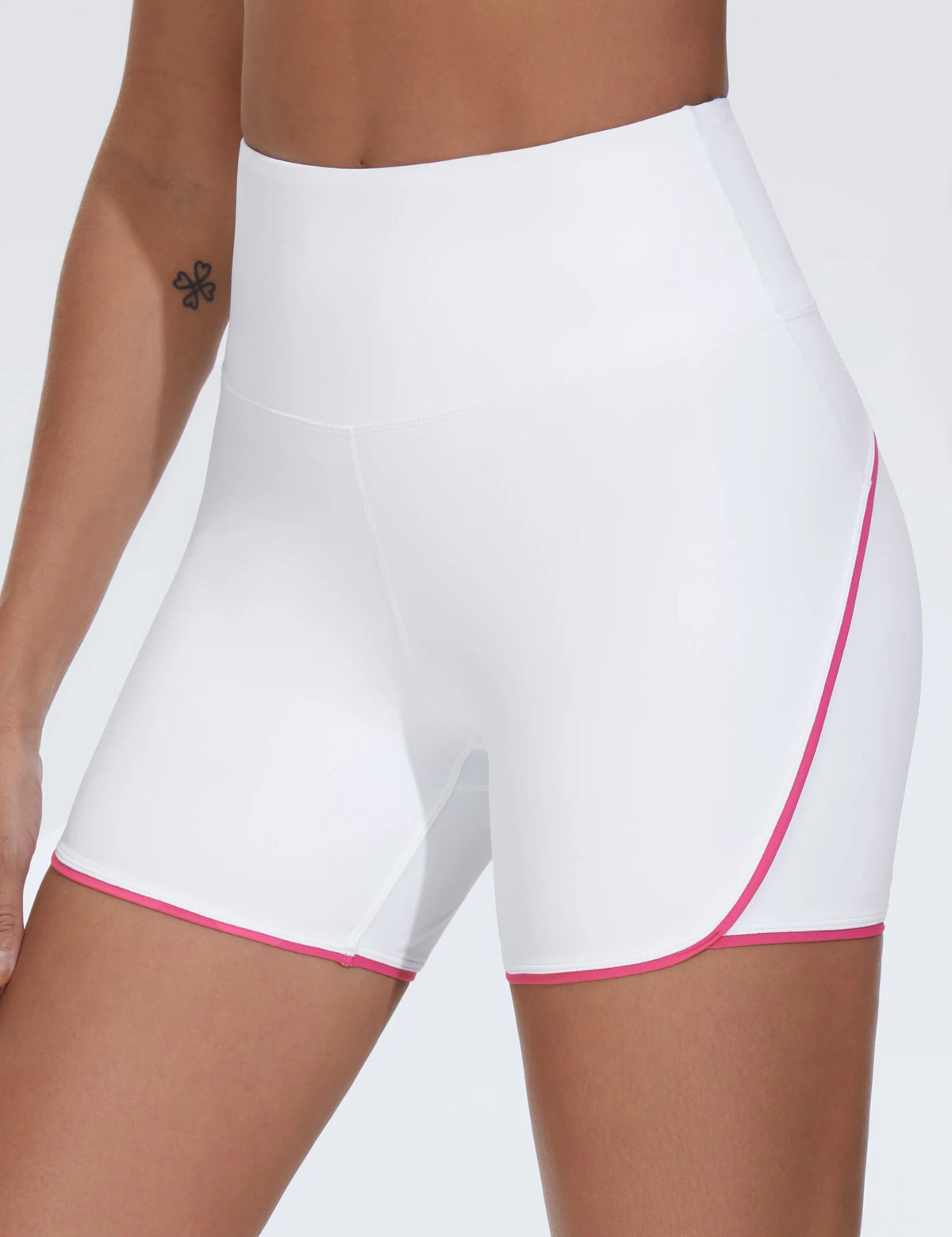 THE GYM PEOPLE Women's High Waisted Workout Shorts Stretchy Breathable Dolphin Split Running Yoga Lounge Shorts