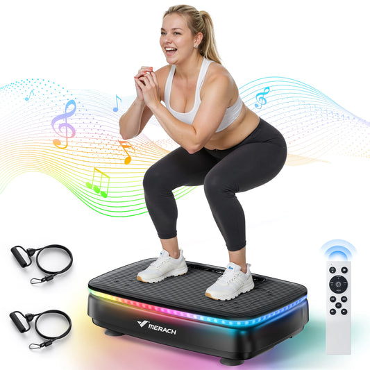 Vibration Plate Exercise Machine with Light Whole Body Workout Power Vibrate Platform Vibration Plate Lymphatic Drainage