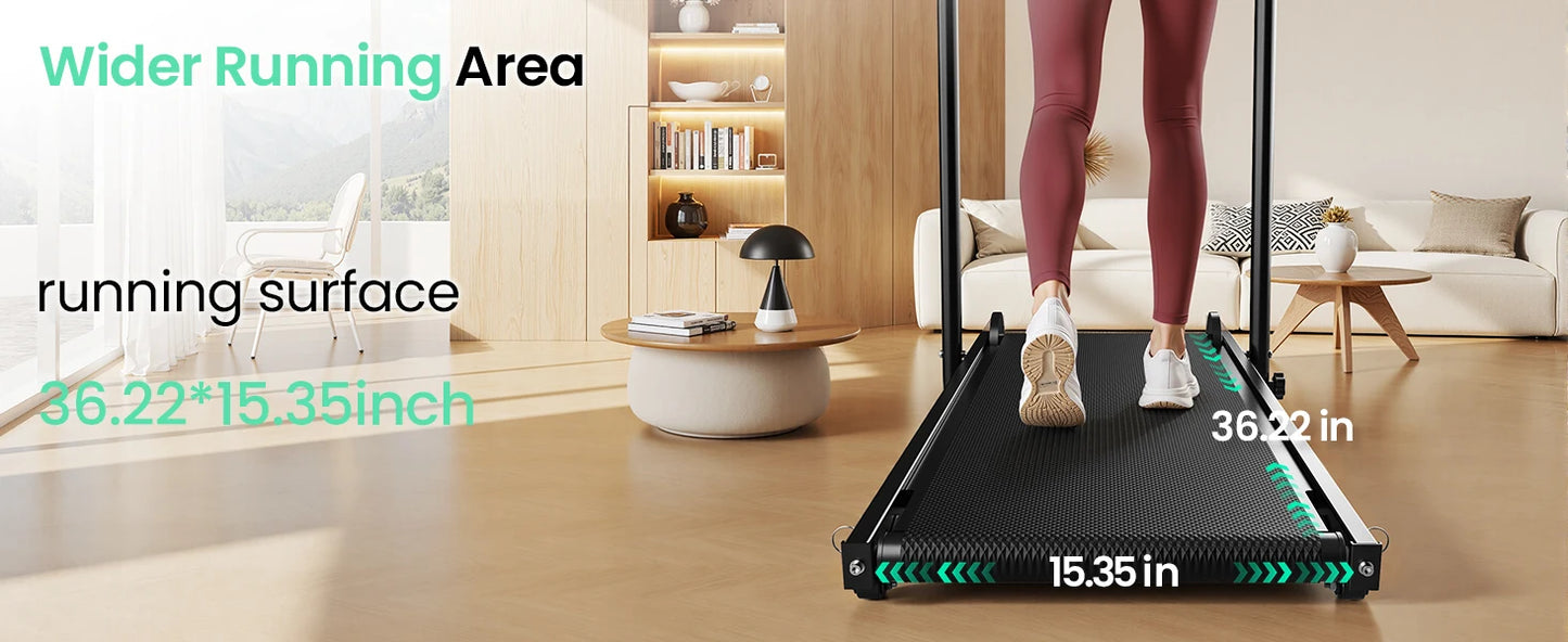 Non-Electric Treadmill with Dual Flywheel & Fixed Incline - Motorless Treadmill with LCD Monitor,Non-Slip Belt,for Home/Gym Use