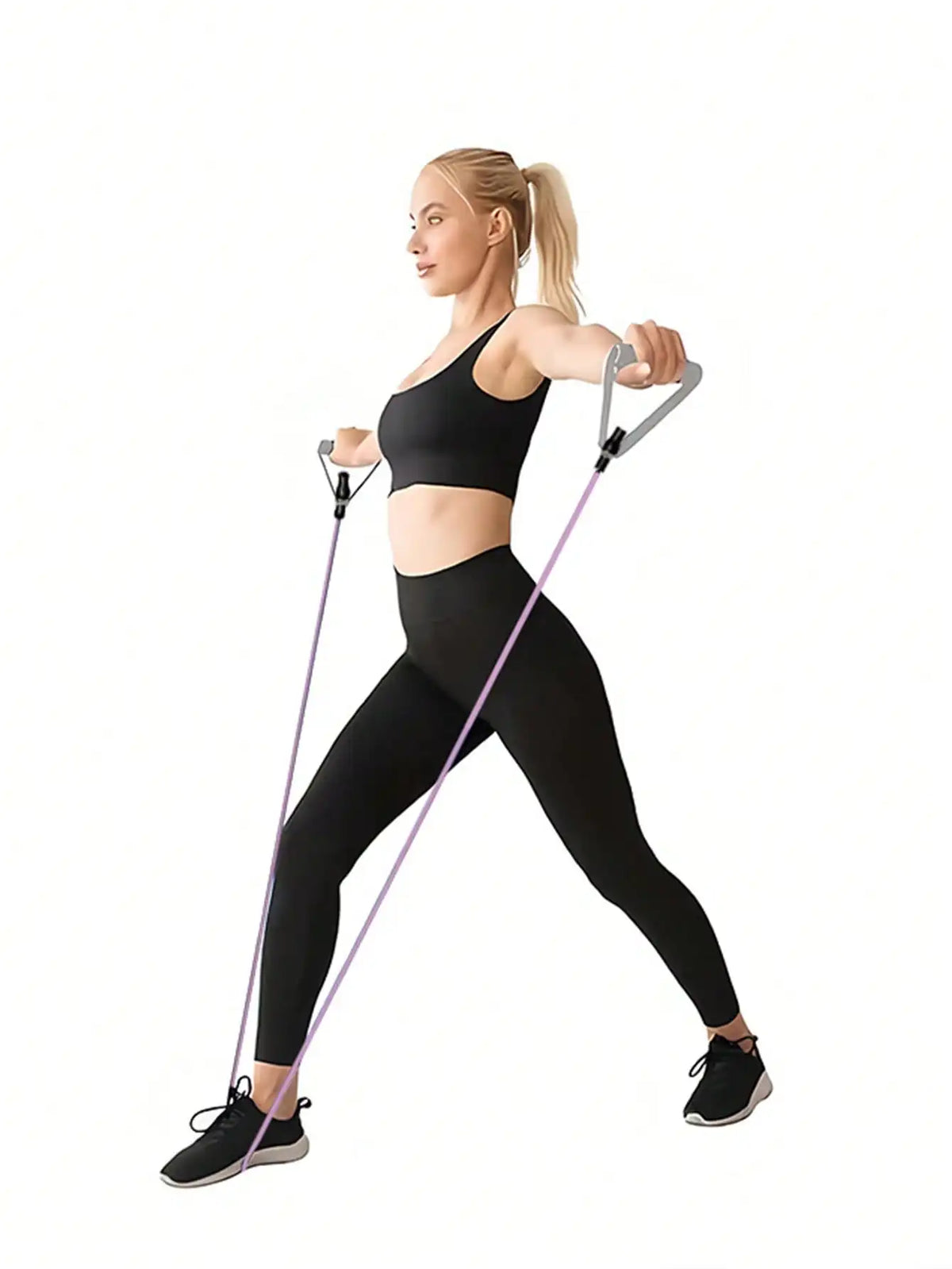 2pcs Multifunctional Aerobic Exercise Tension Rope, Detachable Arm Trainer For Chest Expansion Workout Gym Accessories,Sport, Gym, Home Exercise, Strap Gym, Resistance Bands