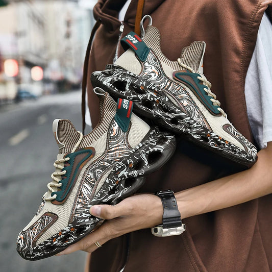 Men's Casual Sneakers Breathable Luxury Trainer Race Shoes Fashion Loafers Running Shoes for Male