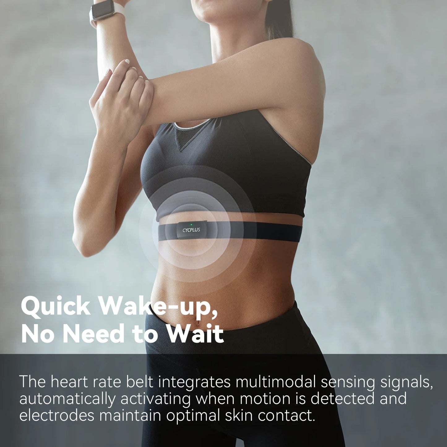 CYCPLUS H2 Heart Rate Monitor Chest Strap BLE ANT+ Heart Rate Monitor Chest Sensor with 500h Battery, IPX7 Waterproof