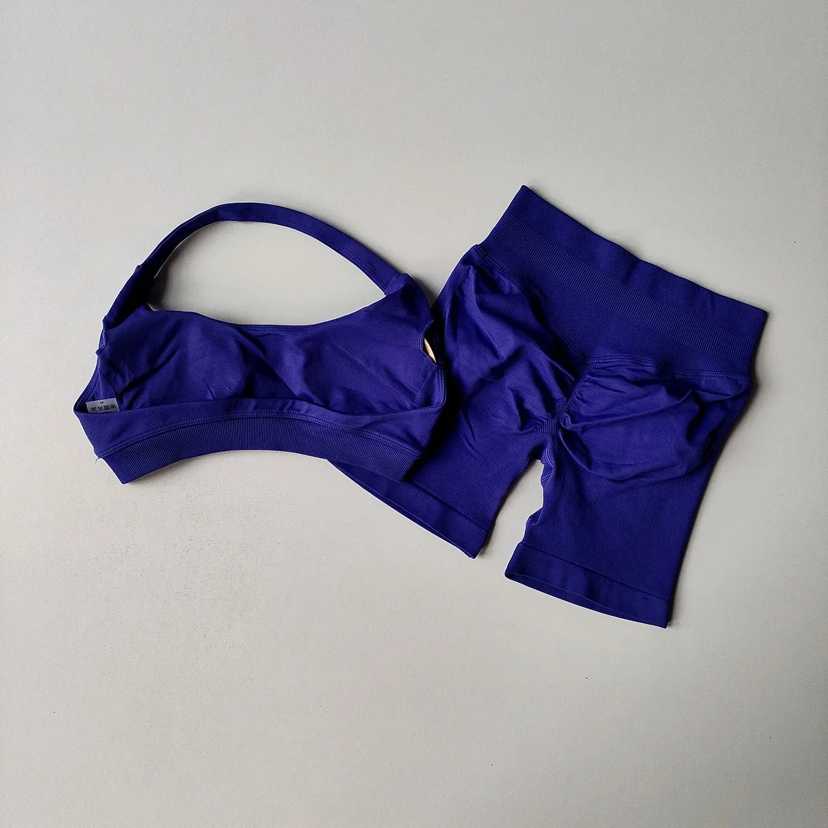 2 Pieces Yoga Suit for Women Seamless Fitness Gym Clothes Halter Sports Bra Matching Impact Shorts Workout Sets Gym Set Outfit