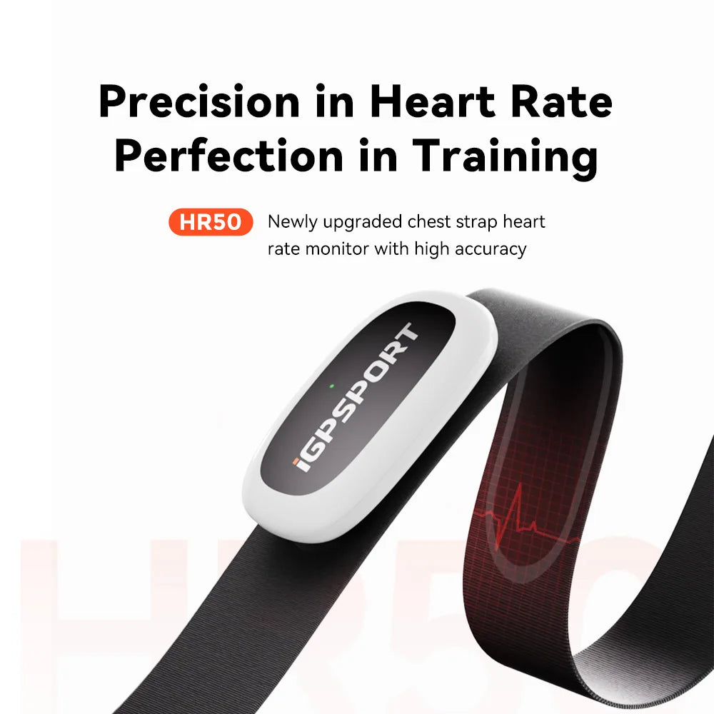 iGPSPORT HR50 Chest Heart Rate Monitor M80 Bike Mount Cadence Sensor Speed Sensor Running Sport Bluetooth ANT+