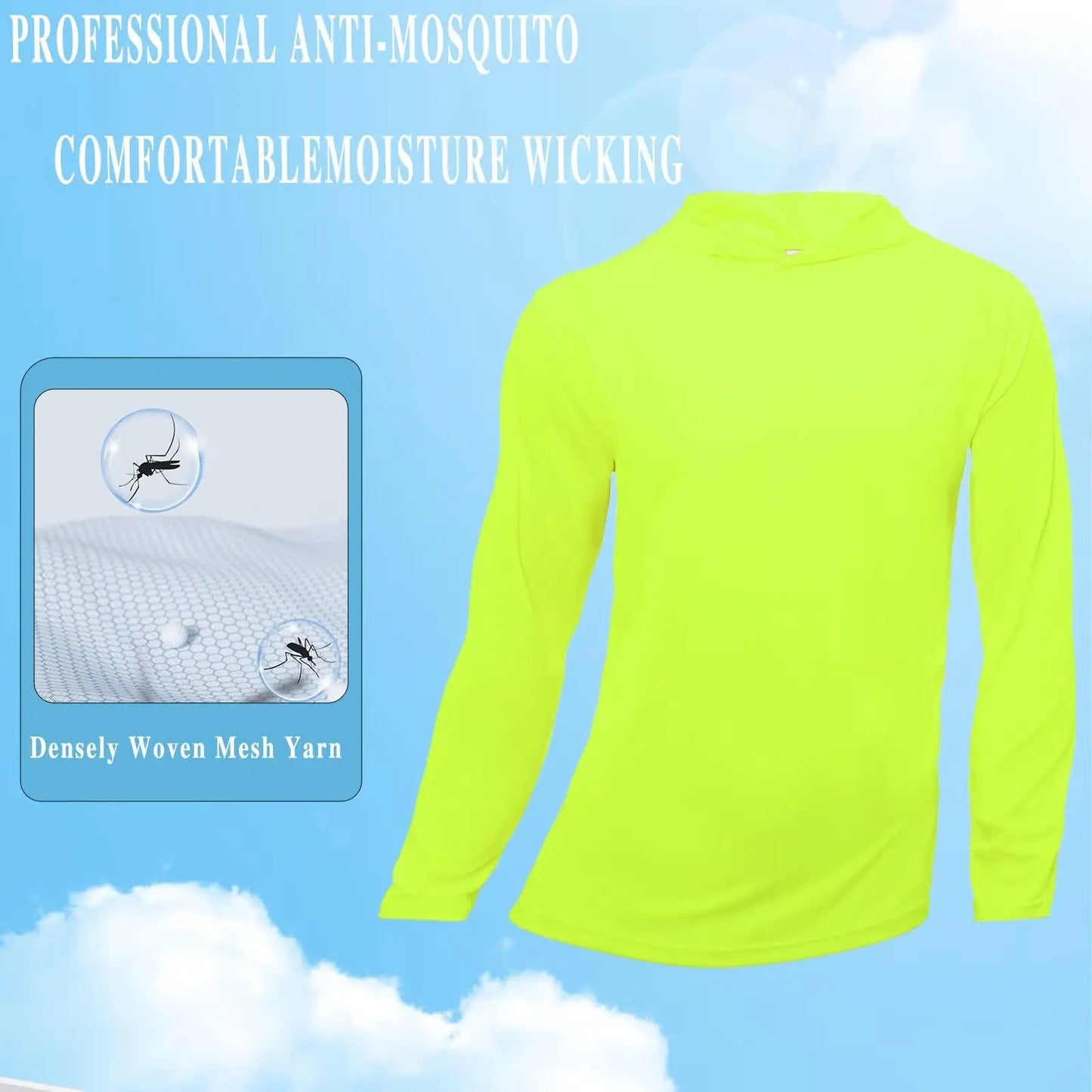 3 Pack Men UPF 50+ Sun Protection Hoodie Long Sleeve T Shirts Pack Quick Dry Shirt for Athletic Running Activewear Workout