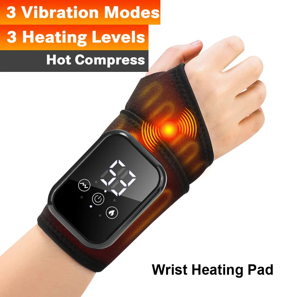Rechargeable Electric Heating Ankle Brace Massager Hot Compress And Vibration Massage for Foot Muscle Relaxation