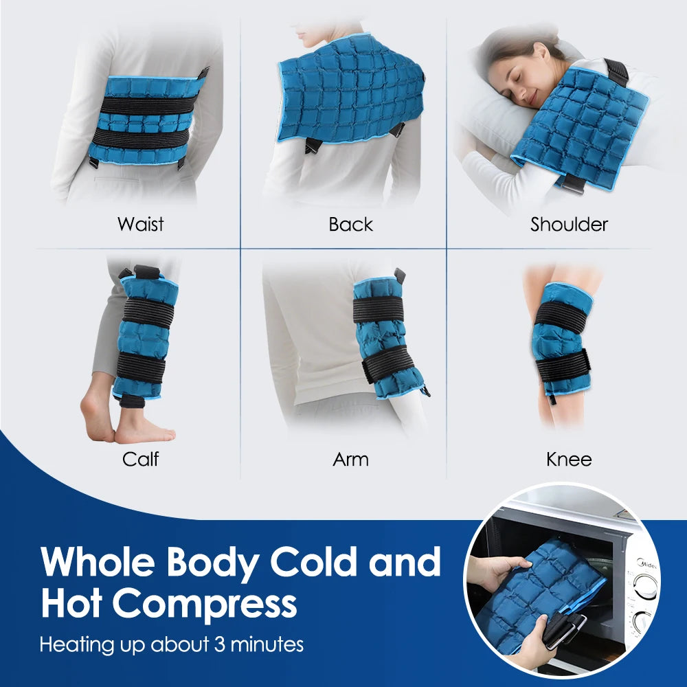 Reusable Ice Pack Wrap For Muscle Relax Hot Cold Gel Pack Cooling Knee Leg Back Ice Pack Wrap