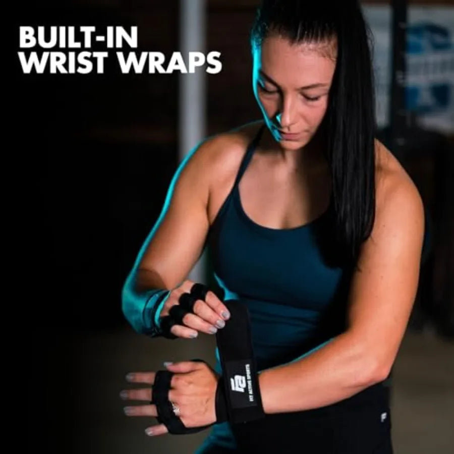 New Ventilated Weight Lifting Workout Gloves with Built-in Wrist Wraps for Men and Women - Great for Gym Fitness, Cross Trainin