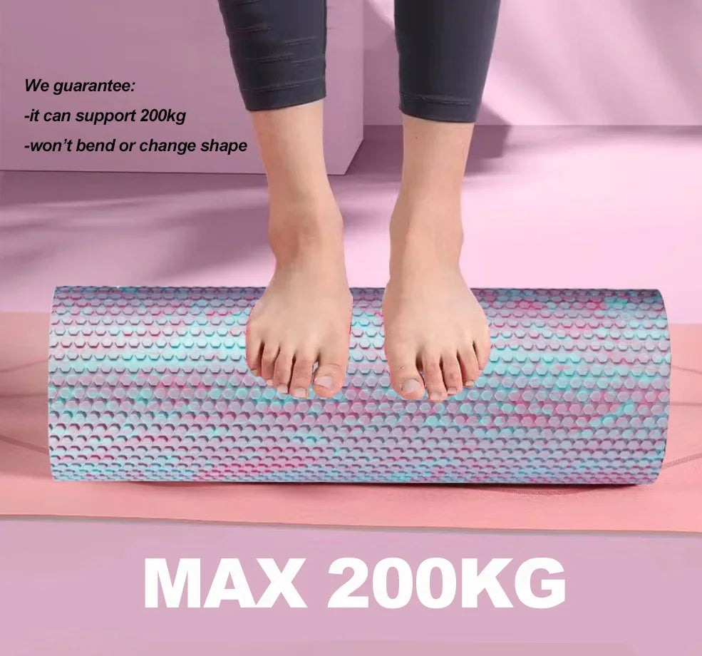 15*45cm EVA Yoga Foam Roller High Density Body Massager for Pilates Exercise Fitness Gym Relaxing Muscle Equipment Back Relief