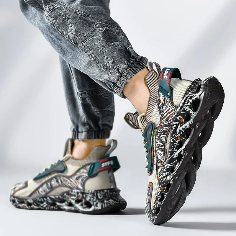 Men's Casual Sneakers Breathable Luxury Trainer Race Shoes Fashion Loafers Running Shoes for Male