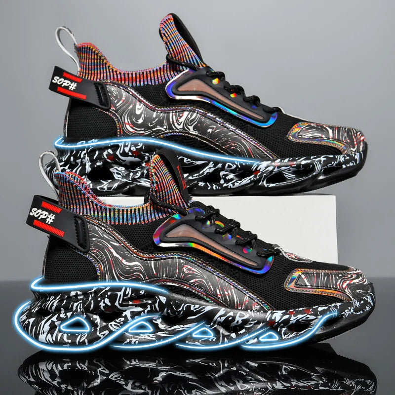 Men's Casual Sneakers Breathable Luxury Trainer Race Shoes Fashion Loafers Running Shoes for Male