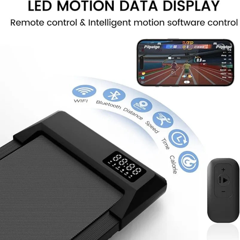 2-in-1 Home/Office 2.5 HP Walking Treadmill,mini Treadmills for Small Spaces with APP & Remote Control