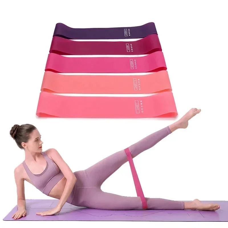 Home Workout 5 Weight Levels TPE Thickened Resistance Loop Bands Elastic Exercise Bands Pilates Strength Yoga Training Equipment