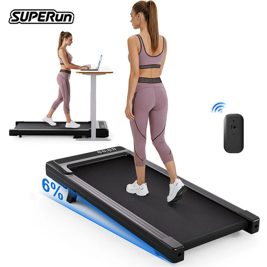 Foldable Treadmill 6% Incline 3.8mph/6kph Walking Pad for Home Treadmills LCD Screen 2.5HP Motor Exercise Machine Max 300lbs