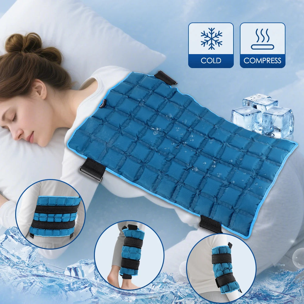 Reusable Ice Pack Wrap For Muscle Relax Hot Cold Gel Pack Cooling Knee Leg Back Ice Pack Wrap