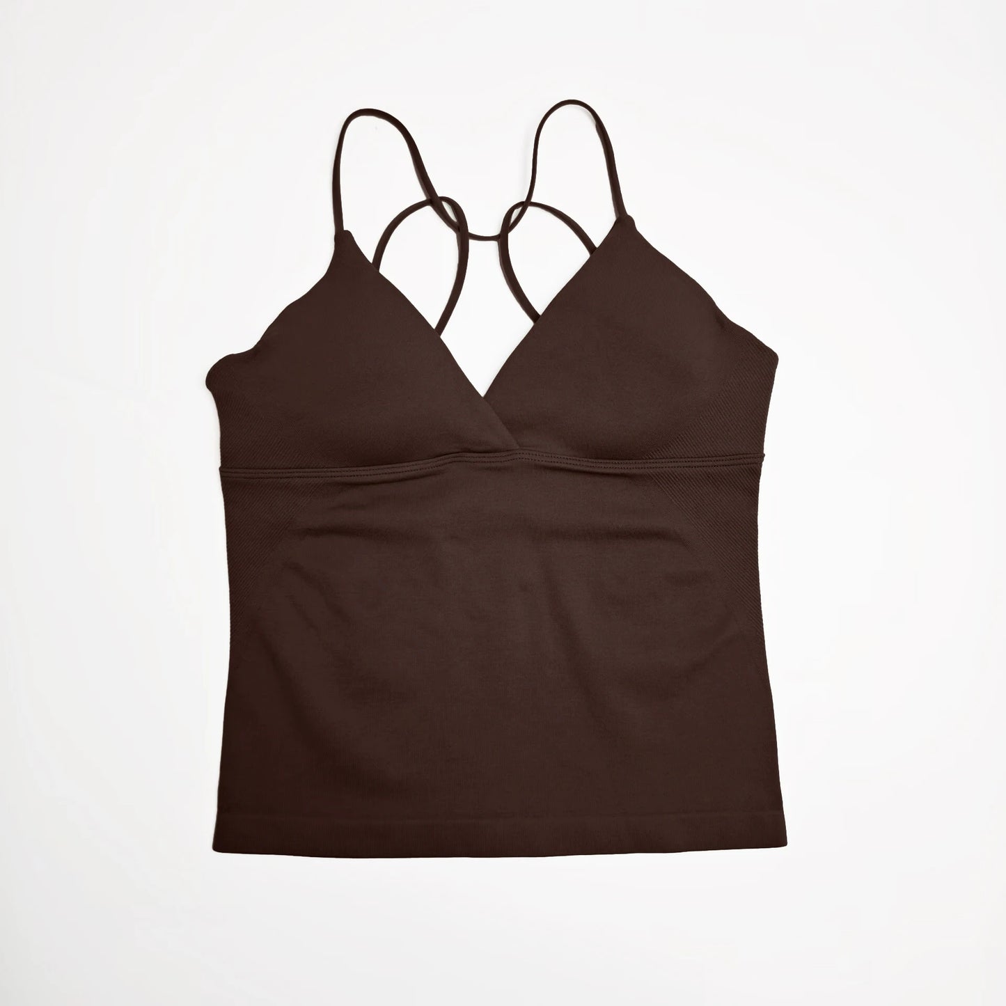 NCLAGEN Vision Twist Front Longline Top Women's Seamless Thin Straps Yoga Gym Workout Vest Running Tank Tops Fitness Clothing