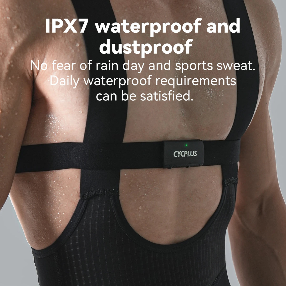CYCPLUS H2 Heart Rate Monitor Chest Strap BLE ANT+ Heart Rate Monitor Chest Sensor with 500h Battery, IPX7 Waterproof