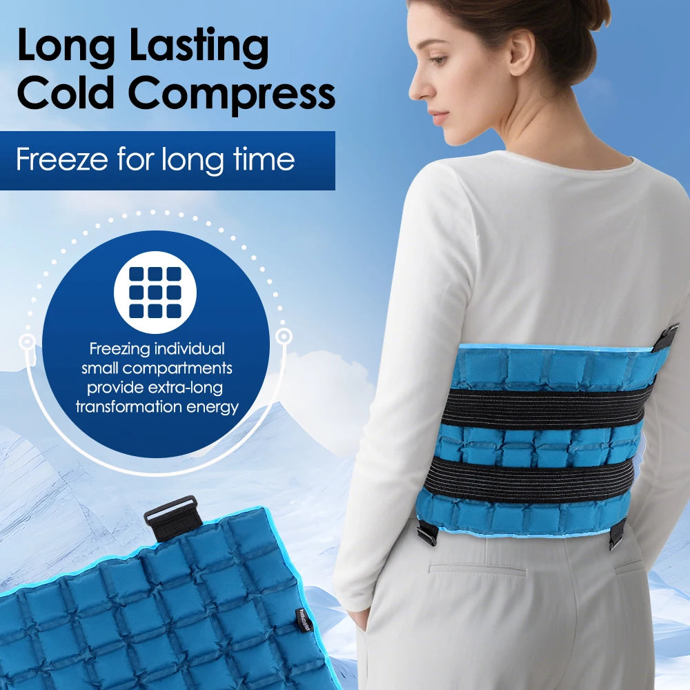 Reusable Ice Pack Wrap For Muscle Relax Hot Cold Gel Pack Cooling Knee Leg Back Ice Pack Wrap
