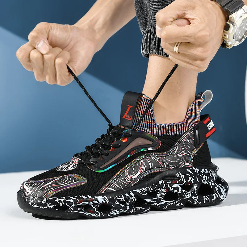 Men's Casual Sneakers Breathable Luxury Trainer Race Shoes Fashion Loafers Running Shoes for Male