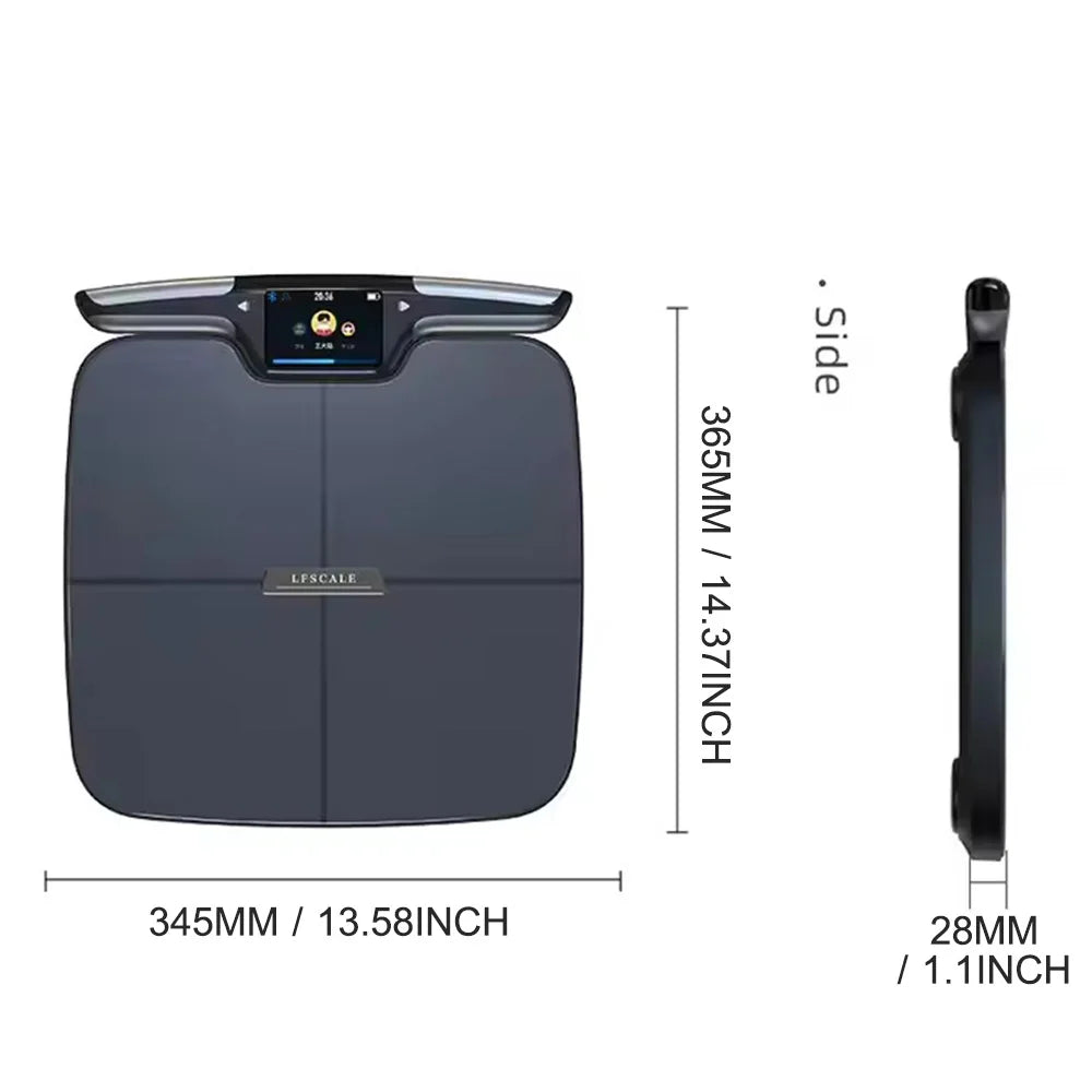 Smart Scale for Body Weight, 8-Electrode Body Composition Scale with BMI, Body Fat, Muscle Mass, Rechargeable Body Fat Scale