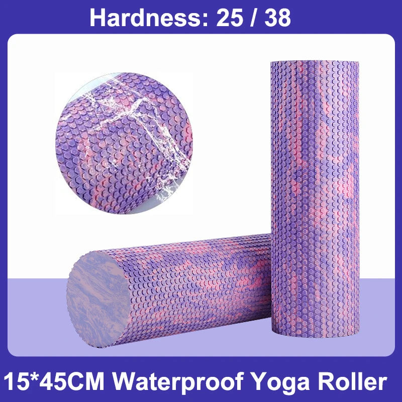 15*45cm EVA Yoga Foam Roller High Density Body Massager for Pilates Exercise Fitness Gym Relaxing Muscle Equipment Back Relief