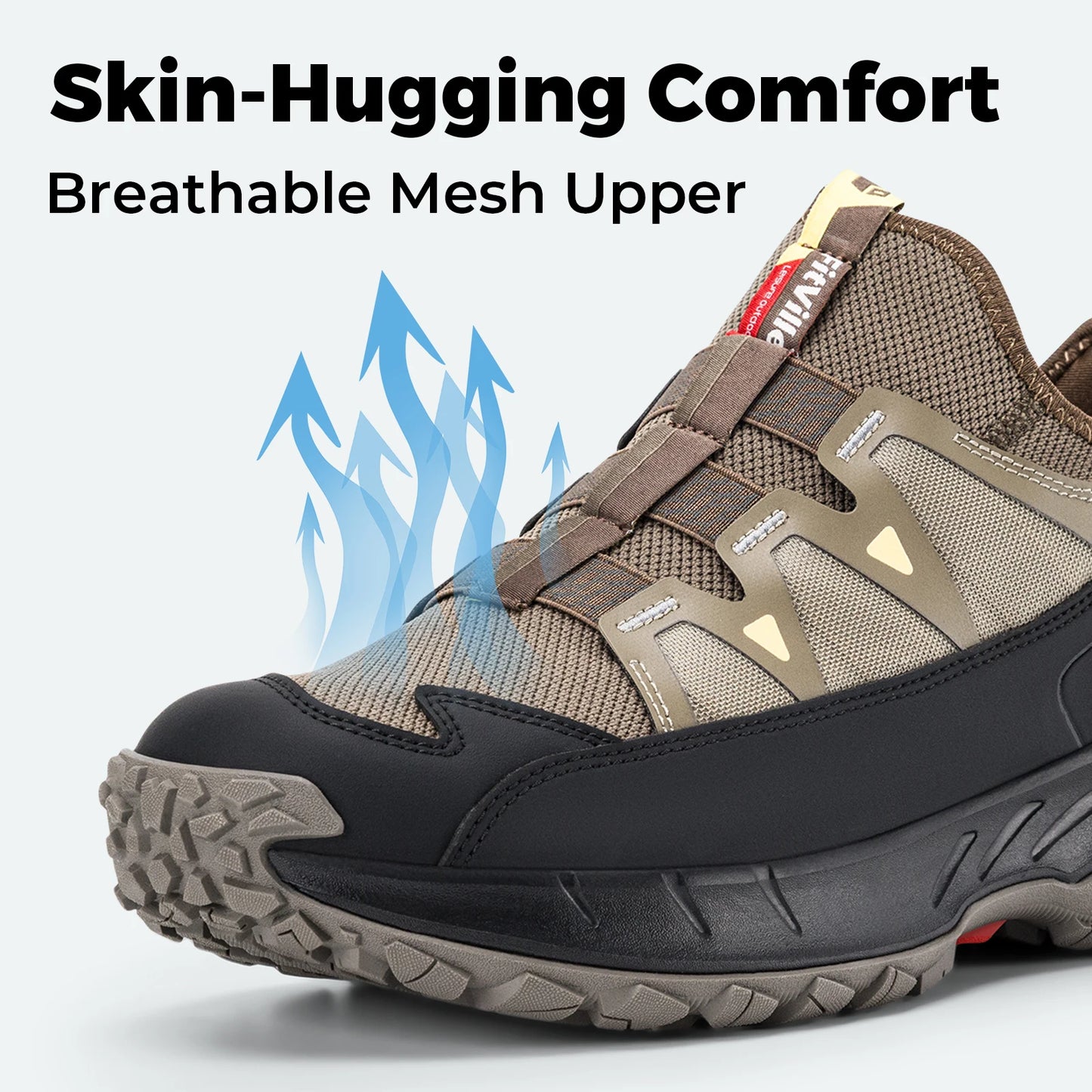 Fittington Slip-on Shoes Wide Sneakers For Men Soft Mens Running Shoe Slip Resistant Hiking Walking Shoes With Arch Spport