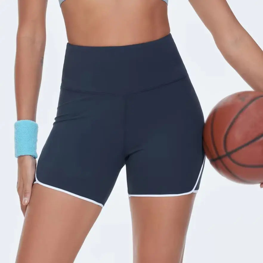 THE GYM PEOPLE Women's High Waisted Workout Shorts Stretchy Breathable Dolphin Split Running Yoga Lounge Shorts