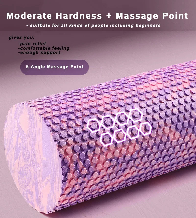 15*45cm EVA Yoga Foam Roller High Density Body Massager for Pilates Exercise Fitness Gym Relaxing Muscle Equipment Back Relief