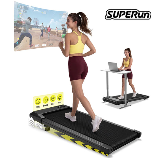 2in1 Walking Pad Mini Treadmill Portable for Home&Office Under Desk LCD Screen Max 300lbs Quiet Treadmills Exercise Machine